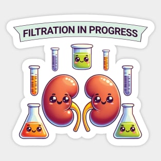 Filtration in progress funny gift design for health workers Sticker